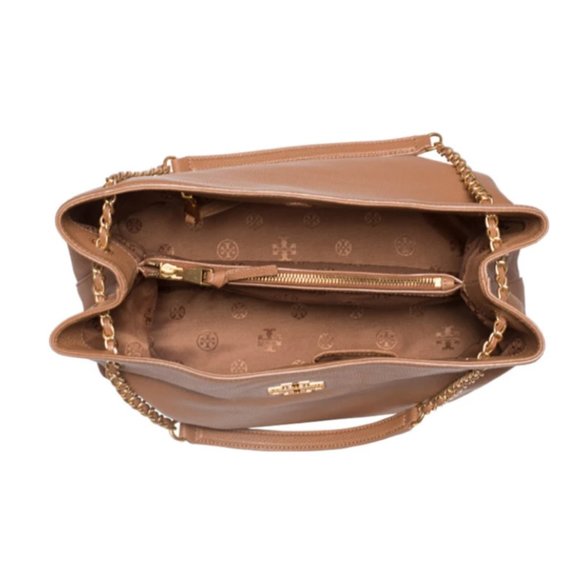 Tory Burch Britten Triple Compartment Tote in Bark - Picture 4 of 7